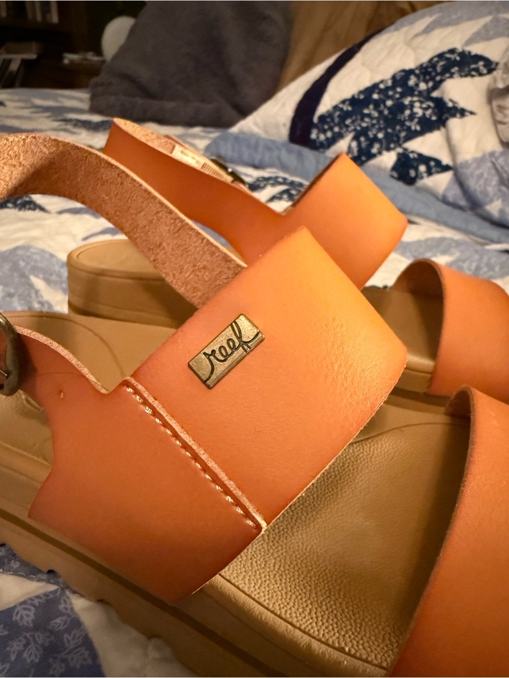 Reef Women's Orange Double-Strap Slingback Sandals - Picture 4 of 5